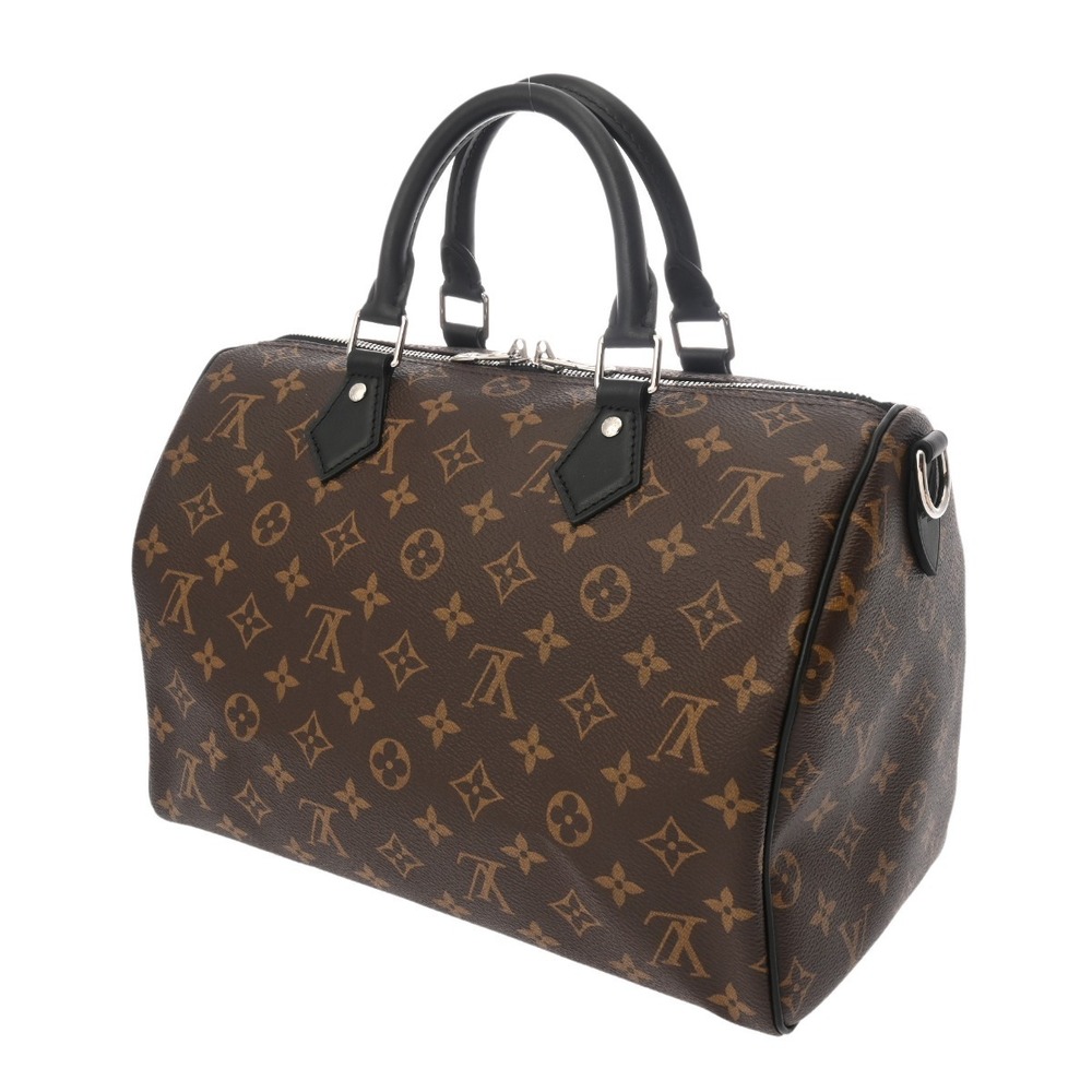 Louis Vuitton Monogram Speedy Bandouliere Soft Bag Brown Black Canvas Handbag - Picture 2 of 10
